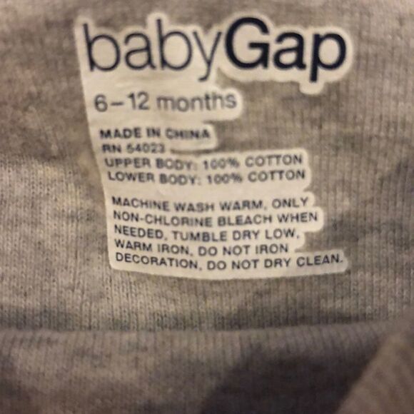 Baby Gap Grey & Red Striped Heartbreaker Onesie - Picture 5 of 7